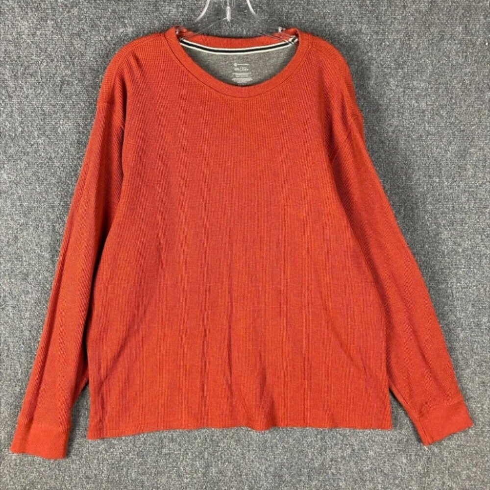 Member's Mark Waffle Knit‎ Thermal Men's XXL Crew Neck 2XL Cotton Blend